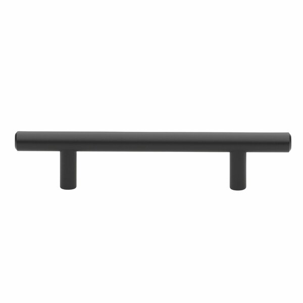 Gliderite Hardware 3-3/4 in. Center to Center Matte Black Solid Steel Bar Pull - 5001-96-MB 5001-96-MB-1